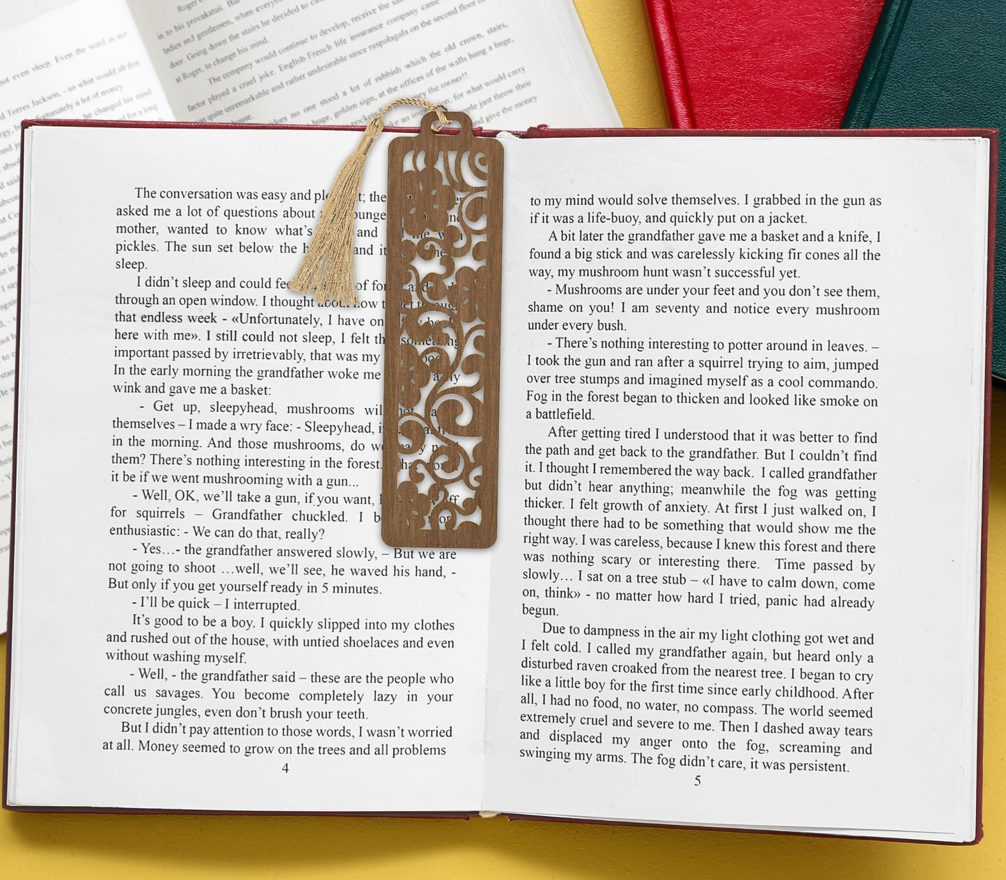 Handmade Bookmark with Silky Tassel - "Elegance in Wood" Collection